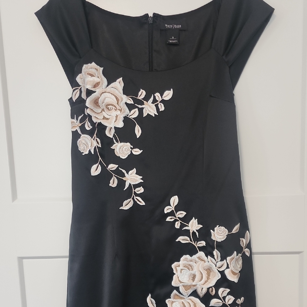 White House Black Market Asymmetrical Sheath Dress for Wedding Guest